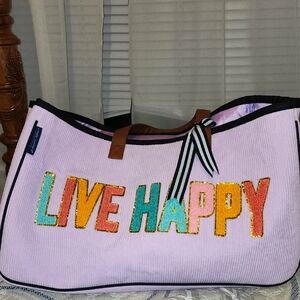Simply Southern Live Happy Multicolor Tote Bag, EUC